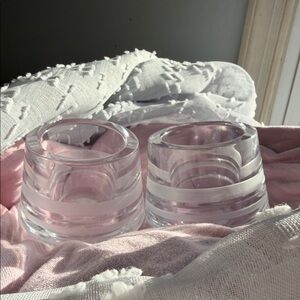 kate spade Clear Glass Candle Holders